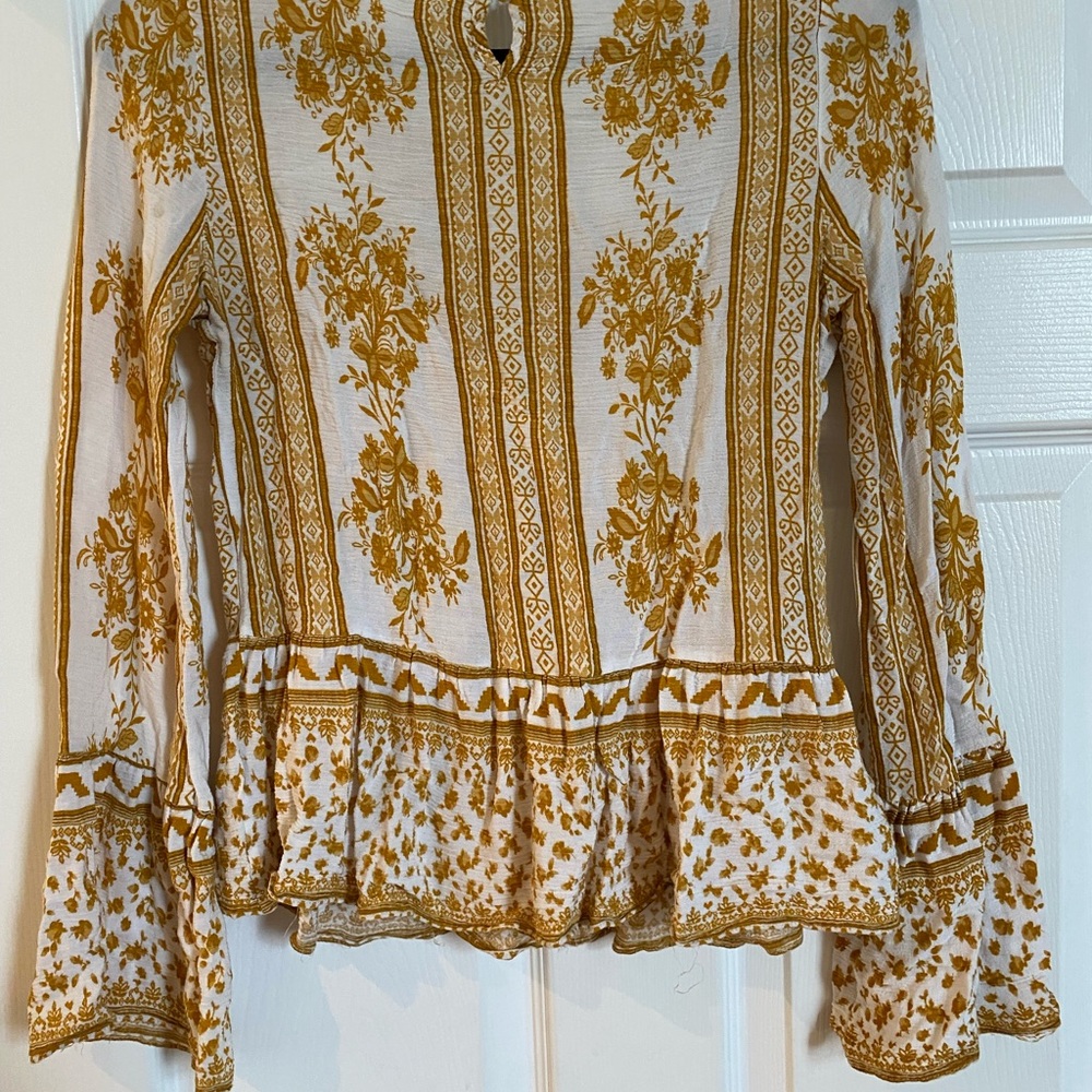 Mustard Yellow shirt long sleeve medium altered state